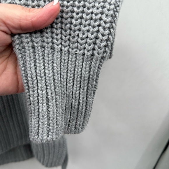 REVOLVE S 525 AMERICA chunky Gray oversized woman cowl fisherman core Sweater - Picture 5 of 13